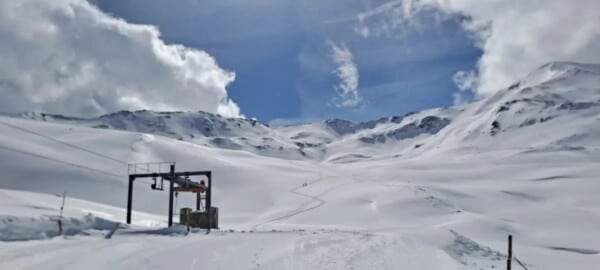 Snowkite à Unterbäch, Valais