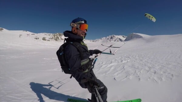 Snowkite à Visperterminen, Valais